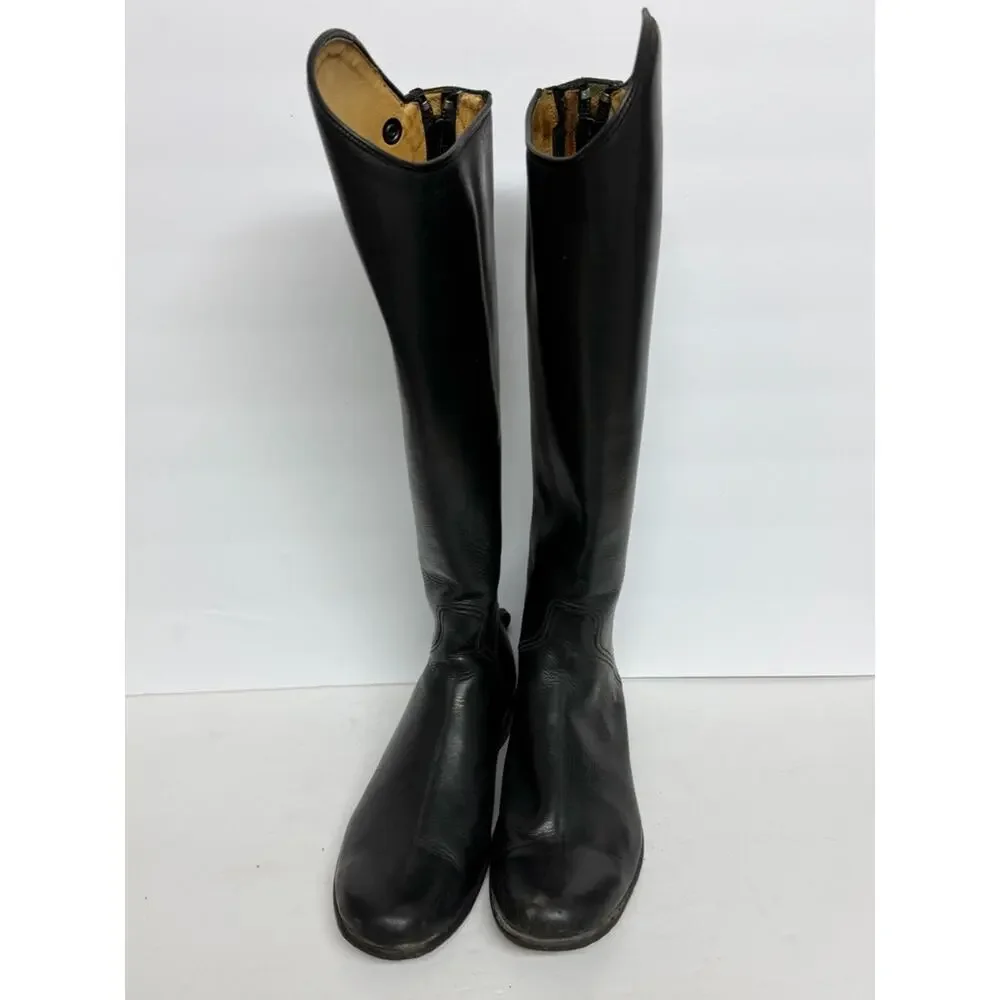 Der Dau Equestrian Riding Field Boots Womans Sz 8.5 Custom Made Leather $2000